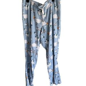 OLD NAVY Polar Bear Light Blue Ladies Flannel Pajama Pants, XL